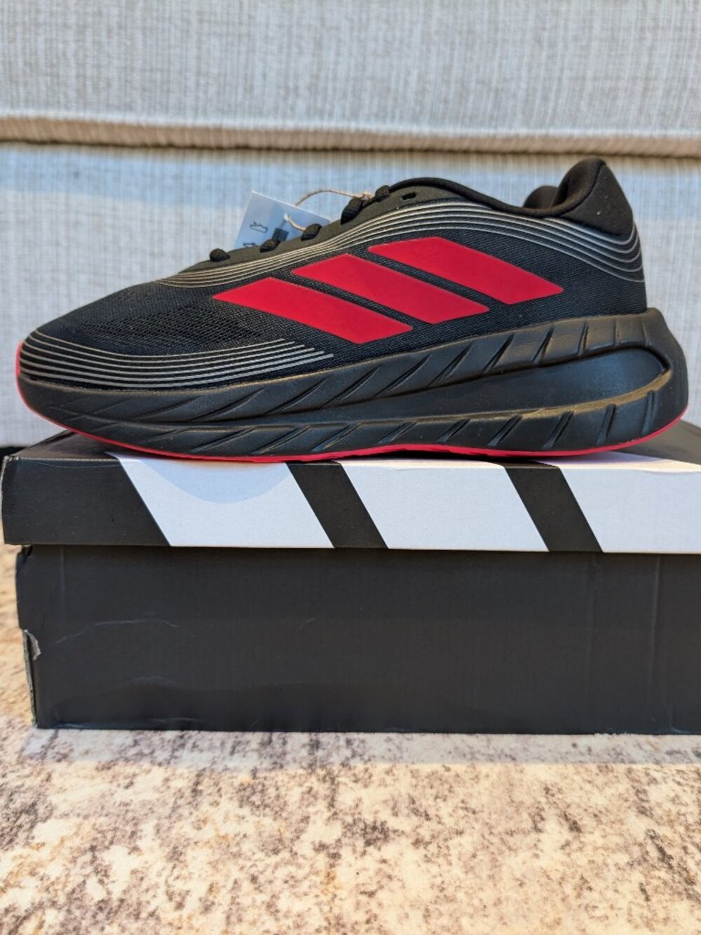 Men's 9 Black Red NWT Adidas Adipure Shift Running Shoes